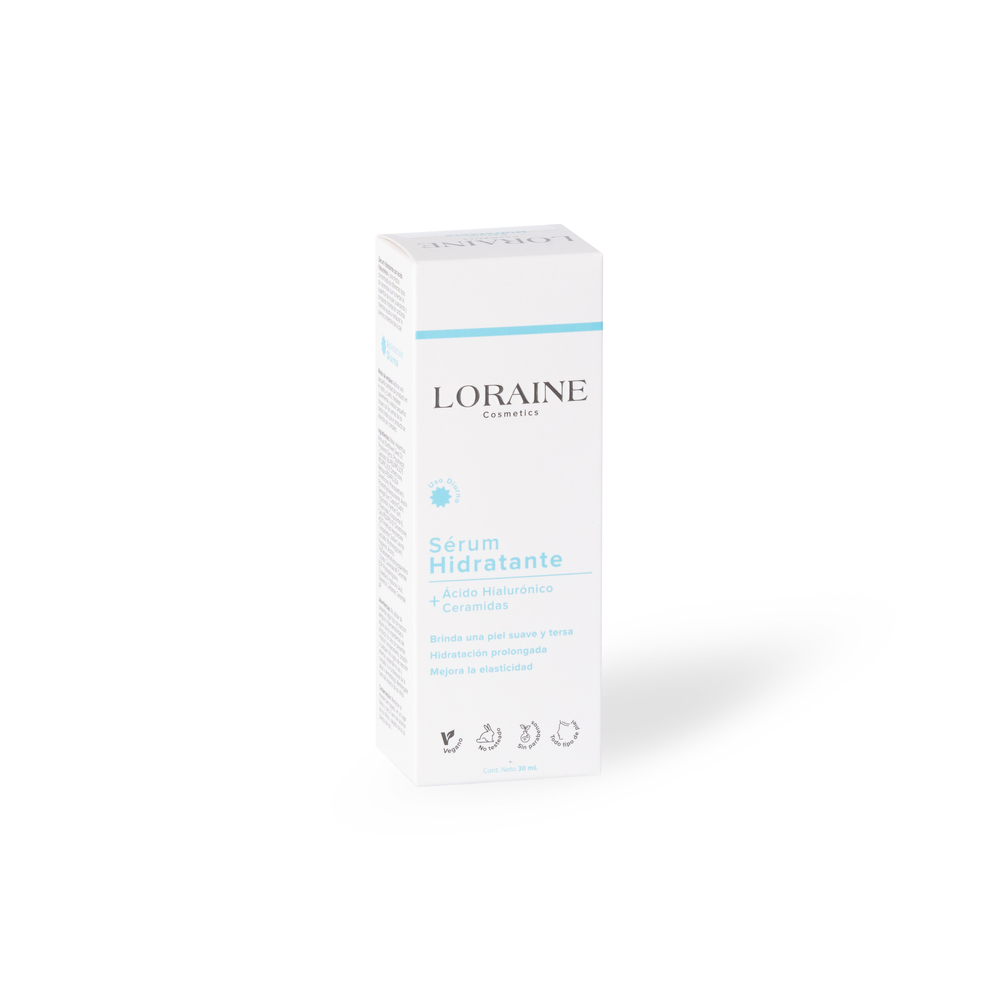 SERUM HIDRATANTE LORAINE COSMETICS ACIDO HIALURONICO + CERAMIDAS FCO X 30ML