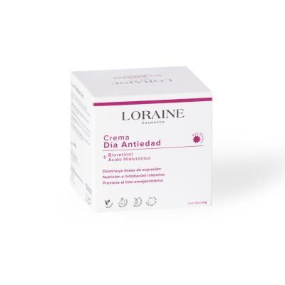 CREMA DIA LORAINE COSMETICS ANTIEDAD BIORERINOL + ACIDO HIALURONICO POT X 50GR