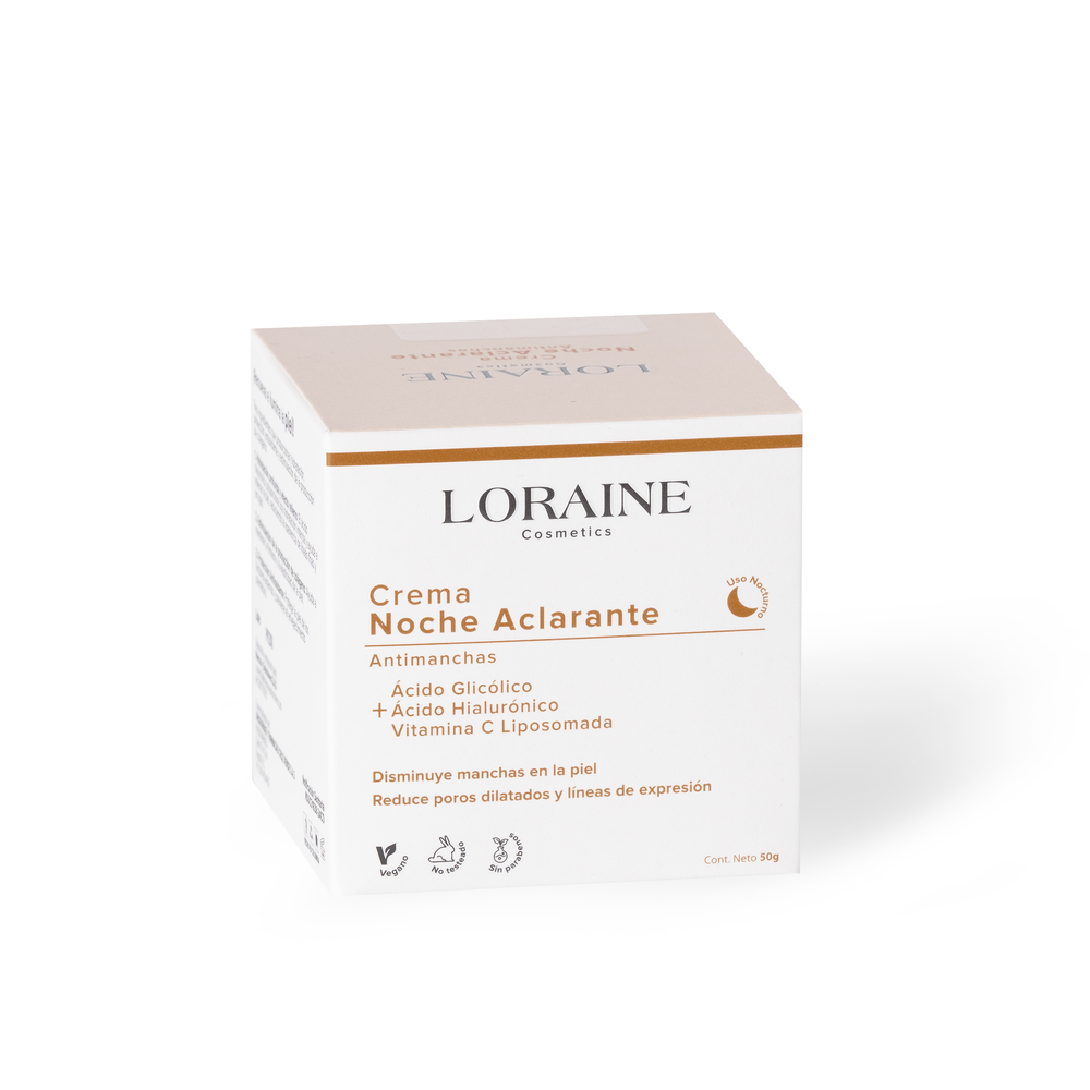 CREMA NOCHE LORAINE COSMETICS ACLARANTE ANTIMANCHAS POT X 50GR