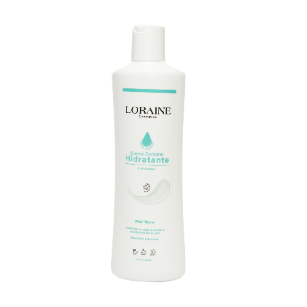 CREMA CORPORAL LORAINE COSMETICS HIDRATANTE + MINERALES FCO X 500ML