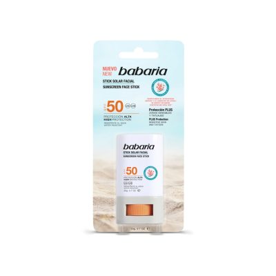 STICK SOLAR FACIAL BABARIA PROTECCION ALTA SPF 50 BAR X 20GR