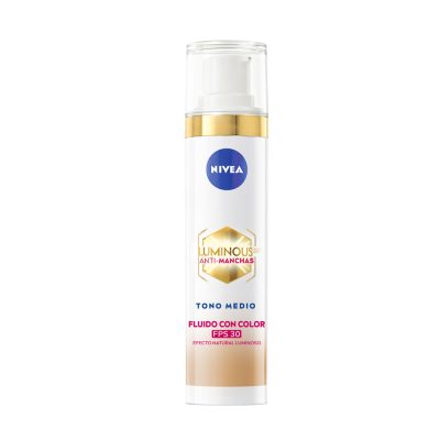 CREMA FLUIDO CON COLOR NIVEA HIDRA COLOR FPS 30 FCO X 40ML TONO MEDIO