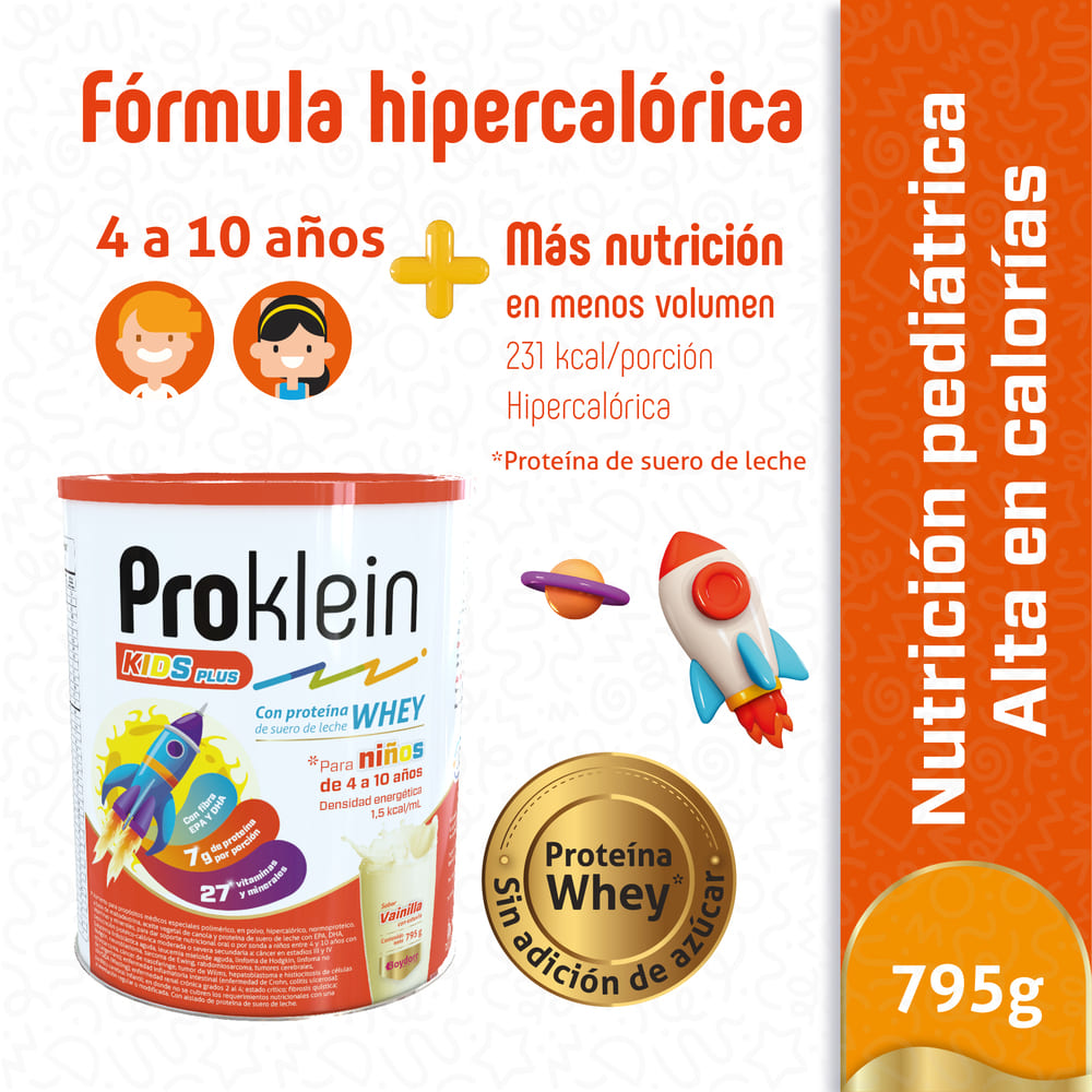 PROKLEIN KIDS PLUS NINOS DE 4 A 10 ANOS TAR X 795GR VAINILLA CON ESTEVIA