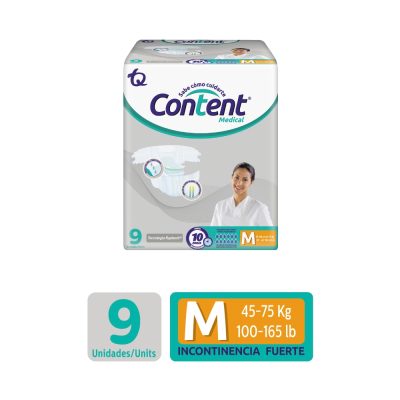 PANAL CONTENT MEDICAL PAQ X 9 TALLA M