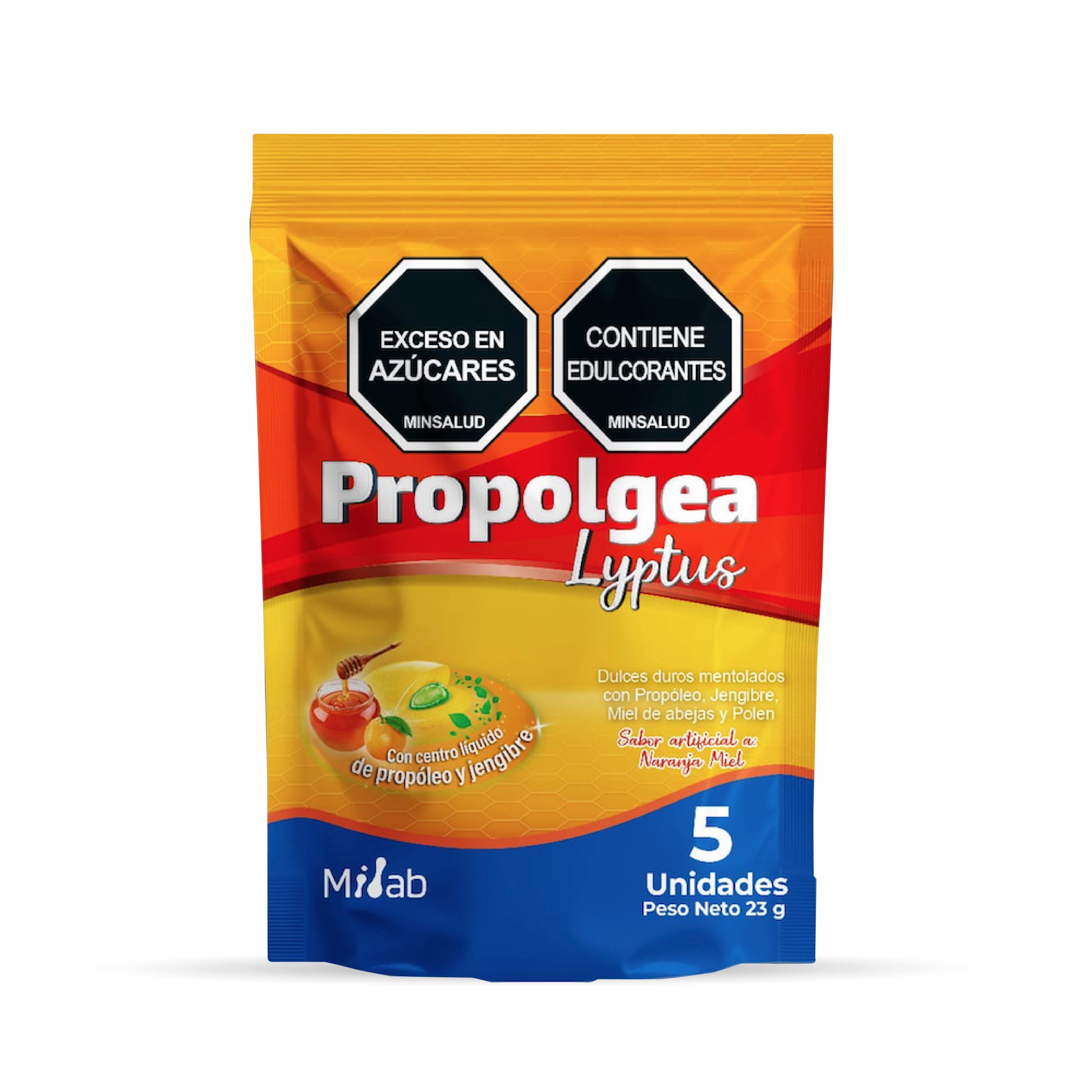 PROPOLGEA LYPTUS CAJ X 20SOB X 5UND NARANJA MIEL