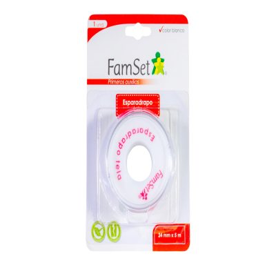 ESPARADRAPO TELA BLI X 1 FAMSET 24MM X 5M BLANCO