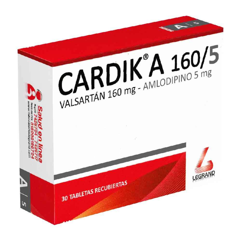 CARDIK A (5+160)MG TAB REC CAJ X 30