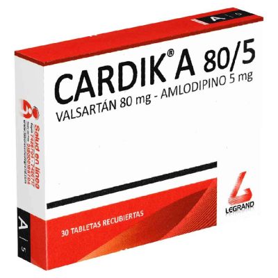 CARDIK A (5+80)MG TAB REC CAJ X 30
