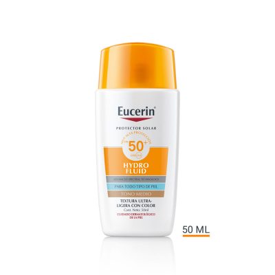 PROTECTOR SOLAR EUCERIN HYDRO FLUID FPS 50+ FCO X 50ML TONO MEDIO