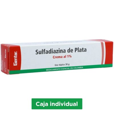 SULFADIAZINA DE PLATA 1% CREM TOP  TUB X 30GR GENFAR