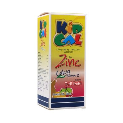 KIDCAL (300MGCa+100UI+7.5MGZn)/5ML SUSP ORAL  FCO X 180ML  TUTTI FRUTTI