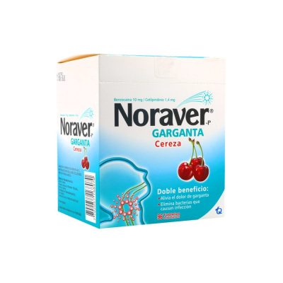 NORAVER P GARGANTA (10+1.4)MG TAB MAST CAJ X 96 CEREZA