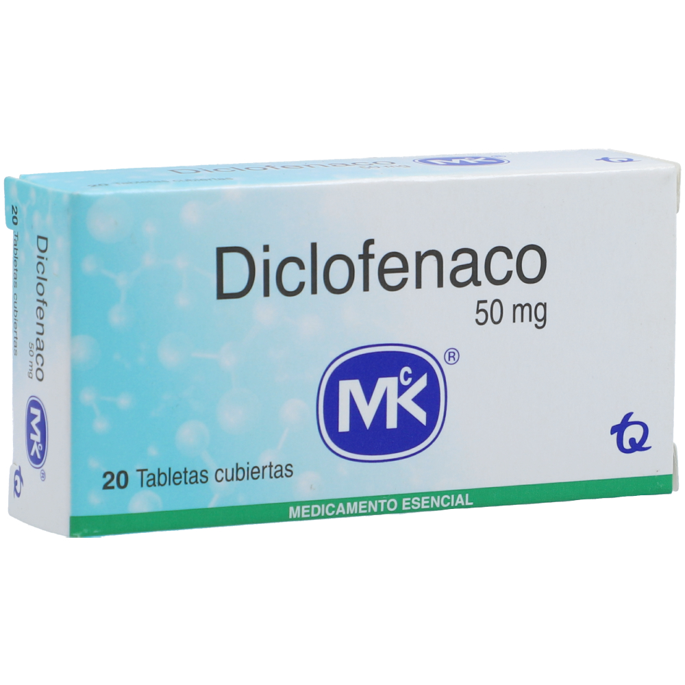 DICLOFENACO 50MG TAB REC CAJ X 20 MK