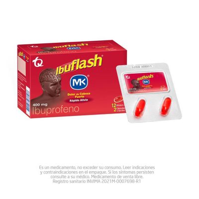 IBUFLASH FORTE 400MG CAP BLAND  CAJ X 24