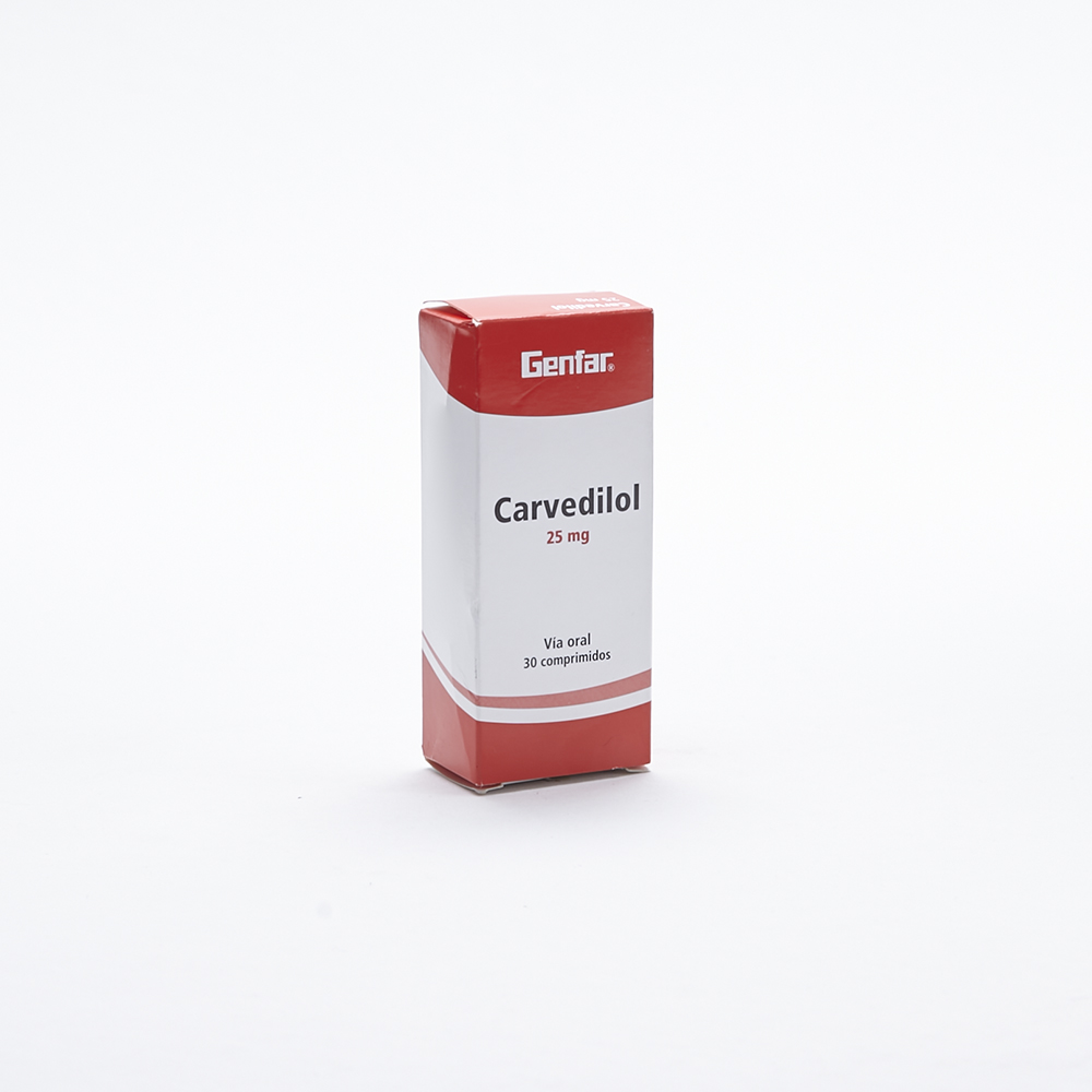 CARVEDILOL 25MG TAB CAJ X 30 WINTHROP