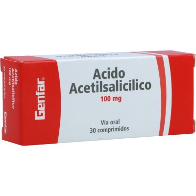 ACIDO ACETILSALICILICO 100MG TAB  CAJ X 30 WINTHROP