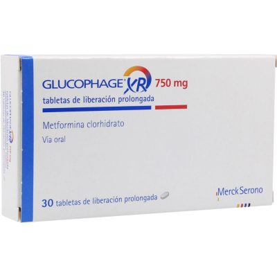 GLUCOPHAGE XR 750MG TAB LIB PROL  CAJ X 30