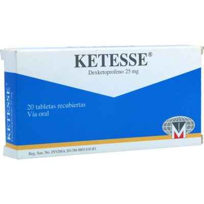 KETESSE 25MG TAB REC  CAJ X 20