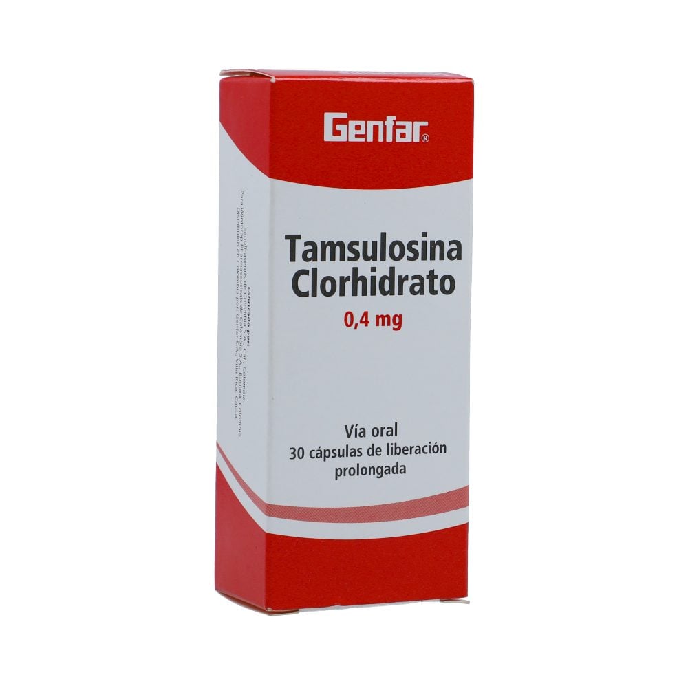TAMSULOSINA 0.4MG CAP LIB PROL CAJ X 30 GENFAR