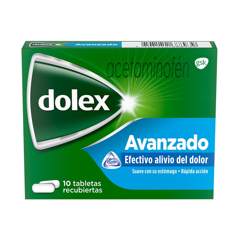 DOLEX AVANZADO 500MG TAB REC CAJ X 10