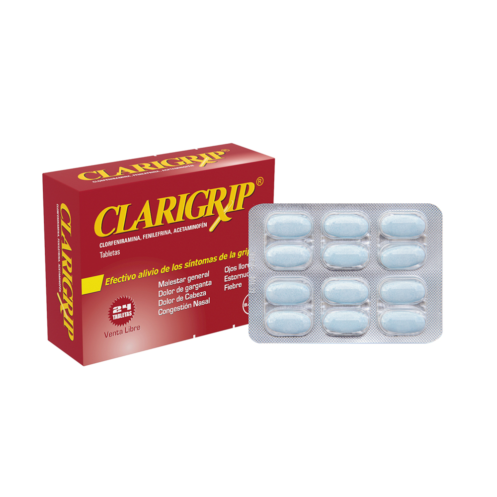 CLARIGRIP (500+2+5)MG TAB CAJ X 24