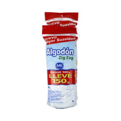 ALGODONZIGZAGPAG100GRLLEV150GR PAQ X 1 MK