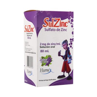 SULZINC 10MG/5ML(0.2%) SOL ORAL FCO X 80ML UVA