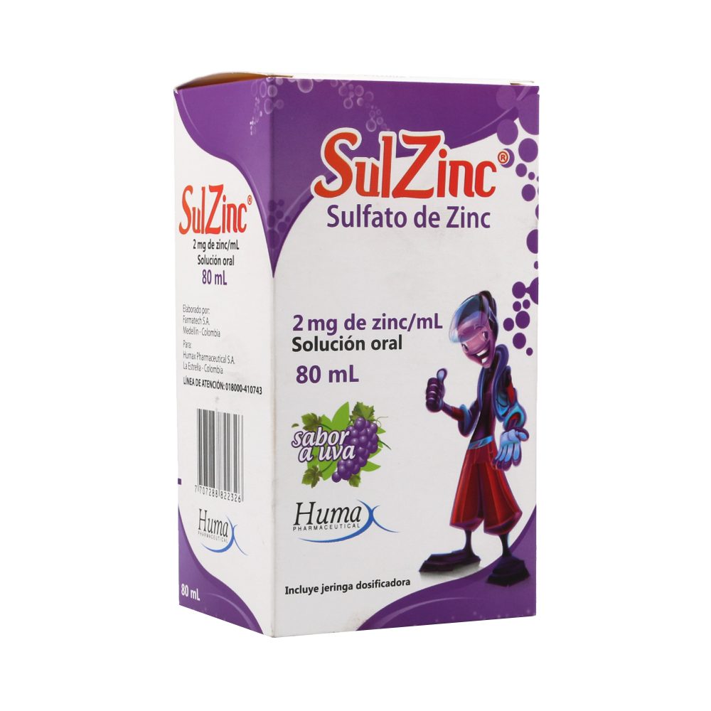 SULZINC 10MG/5ML(0.2%) SOL ORAL FCO X 80ML UVA