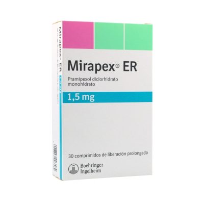 MIRAPEX ER 1.5MG TAB LIB PROL  CAJ X 30