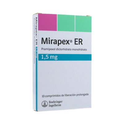 MIRAPEX ER 1.5MG TAB LIB PROL  CAJ X 10
