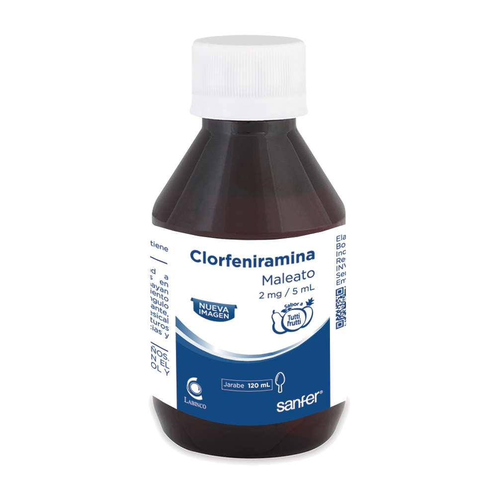 CLORFENIRAMINA 2MG/5ML(0.04%) JBE FCO X 120ML LABINCO