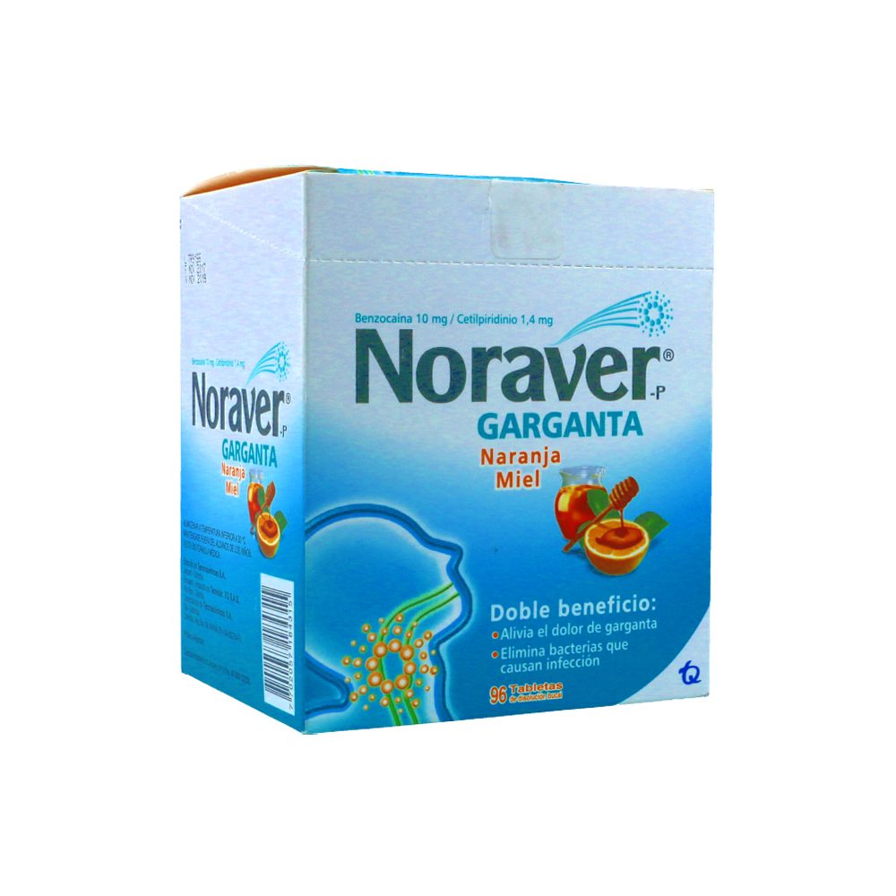 NORAVER (10+1.4)MG TAB MAST CAJ X 16SOB X 6 NARANJA MIEL