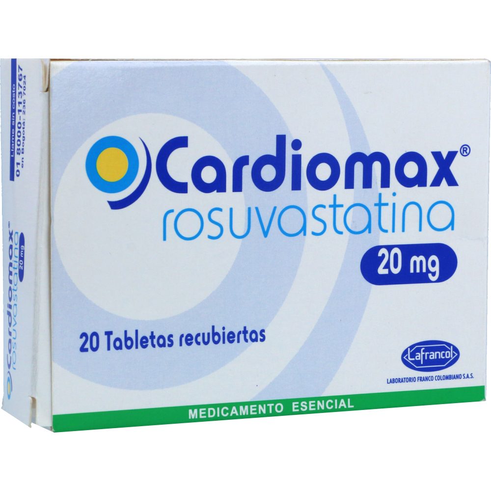 CARDIOMAX 20MG TAB REC CAJ X 20