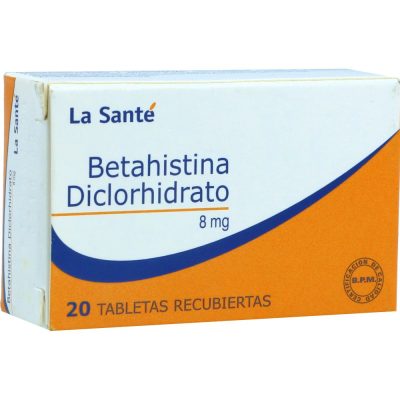 BETAHISTINA DICLORHIDRATO 8MG TAB REC  CAJ X 20 LA SANTE