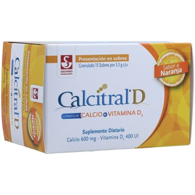 CALCITRAL D 1500MG(600MGCa)+400UI GRAN SUSP ORAL CAJ X 15SOB NARANJA