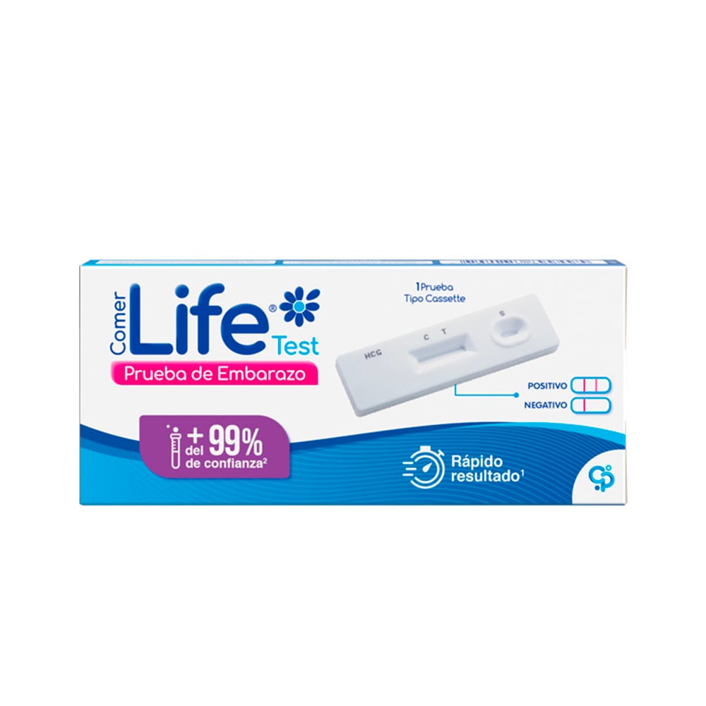 PRUEBA DE EMBARAZO TIPO CASSET CAJ X 1 COMERLIFE TEST