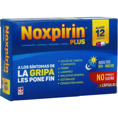 NOXPIRIN PLUS AD DIA-NOCHE (500+30+5+10)MG CAP CAJ X 6