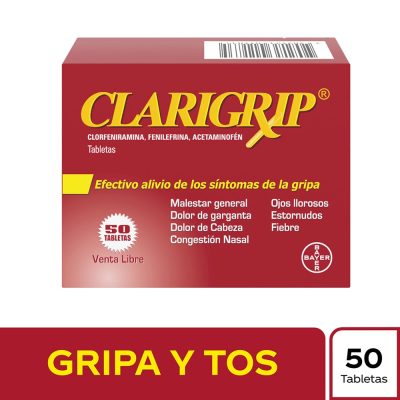 CLARIGRIP DISPLAY (500+2+5)MG TAB CAJ X 50